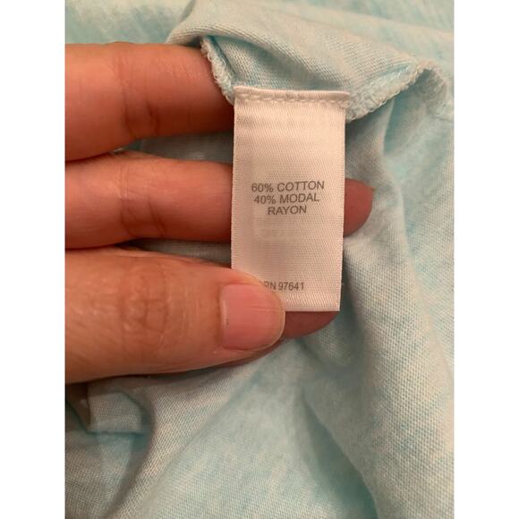 Pure Jill aqua blue 1/3 sleeves overlay mini dress/tunic top size small - Picture 4 of 8